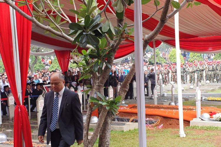 Ilham Akbar Habibie, putra sulung BJ Habibie, di TMP Kalibata, Kamis (12/9/2019).