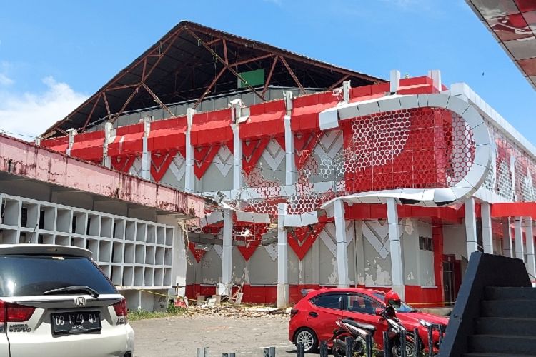 Gedung KONI Manado Rusak akibat Gempa M 7,6, Pernah Roboh Sebelumnya