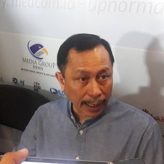 Ketua Komnas HAM Ahmad Taufan Damanik usai sebuah diskusi di kawasan Gondangdia, Jakarta Pusat, Minggu (9/2/2020).