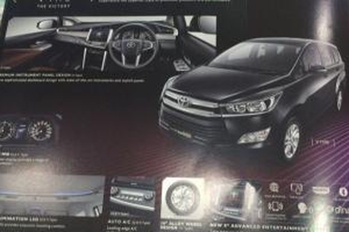 Brosur All New Toyota Kijang Innova yang bocor di internet.