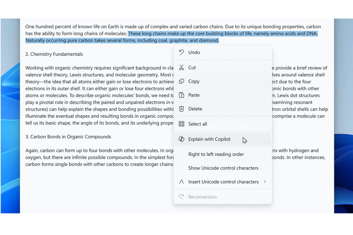 Notepad terintegrasi dengan asisten AI Copilot dengan hadirnya fitur baru Explain with Copilot.