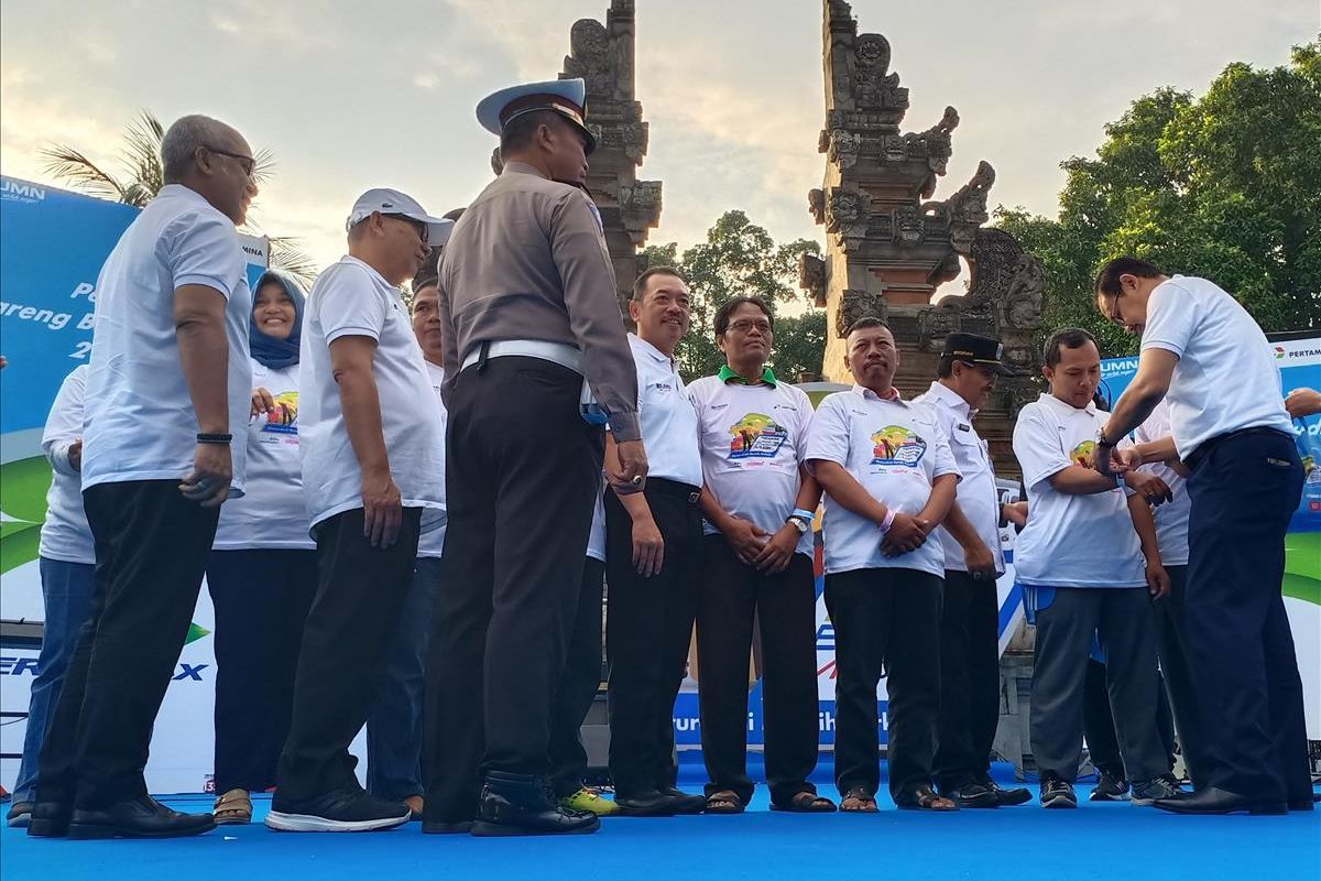 PT Pertamina (Persero) memberangkatkan 11.000 pemudik secara gratis. Seremoni pelepasan dilakukan di Taman Mini Indonesia Indah, Jakarta, Rabu (29/5/2019).