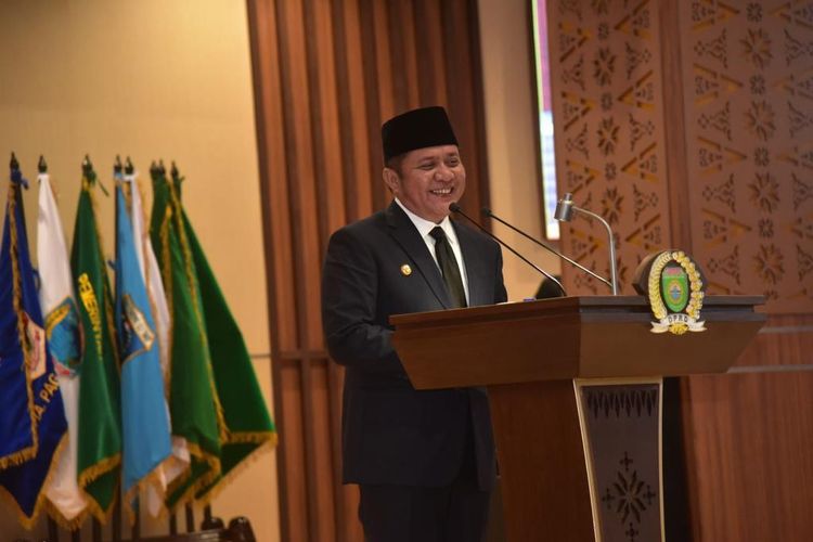 Gubernur Sumsel Herman Deru menghadiri Rapat Paripurna LXIV DPRD Sumsel, Selasa (27/6/2023).