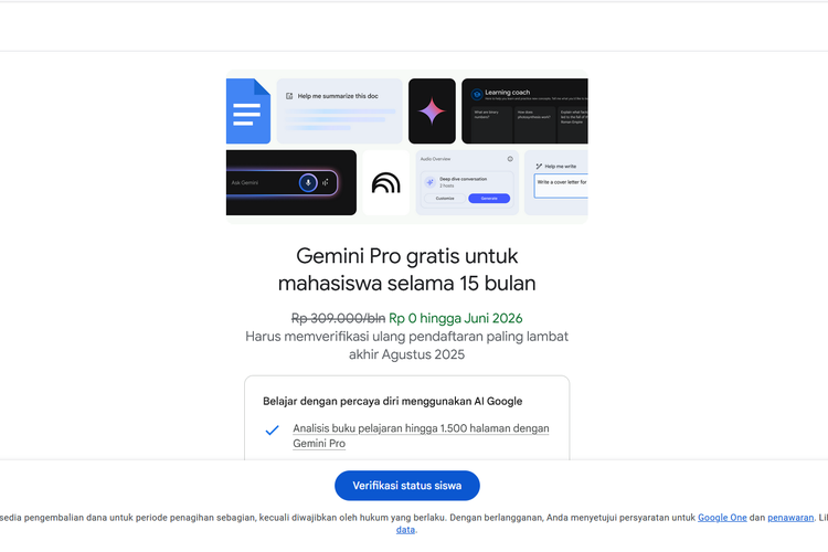 Ilustrasi cara dapat Veo 3 gratis dengan berlangganan Google AI Pro menggunakan akun pelajar.