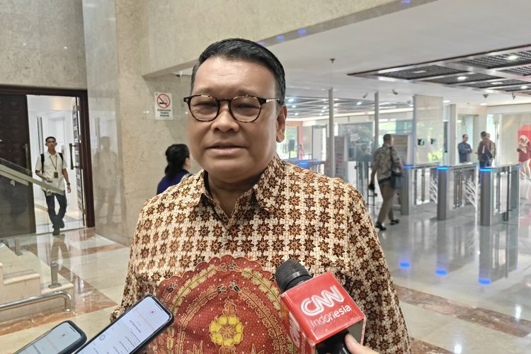 Ketua DPP PDI-P Eriko Sotarduga ditemui di Kompleks Parlemen Senayan, Jakarta, Senin (10/6/2024).