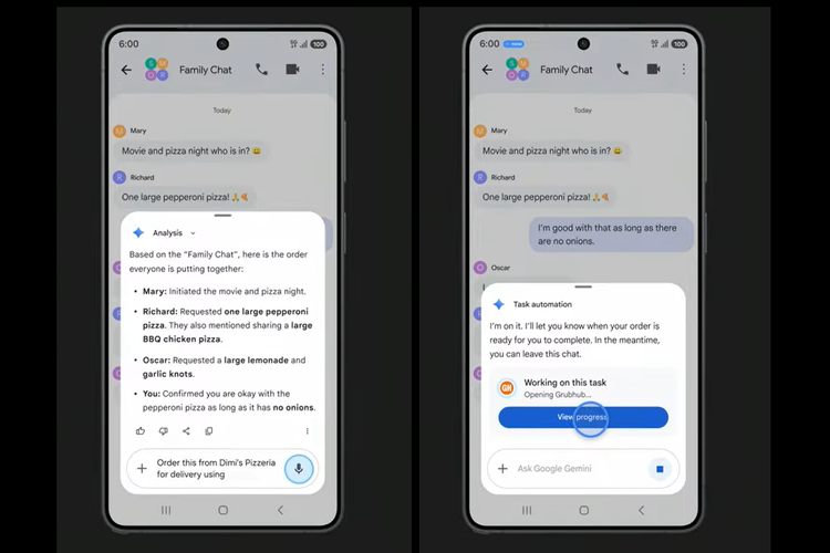 Demonstrasi agentic AI di Samsung S26 Series.