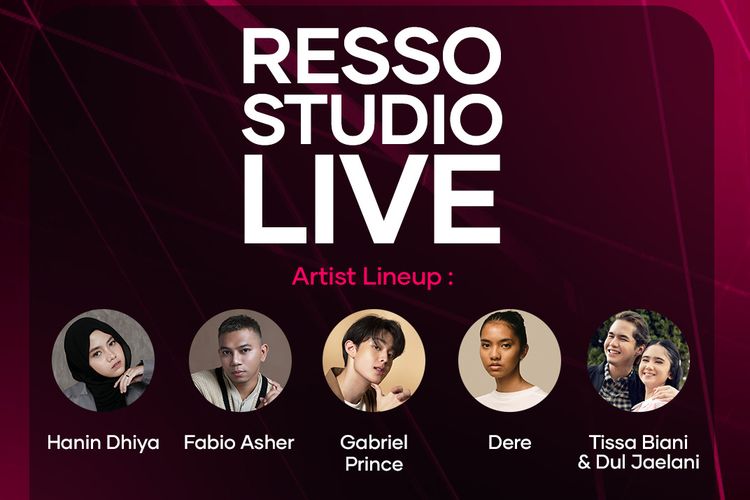 Resso Studio Live akan disiarkan langsung pada Jumat (8/7/2022) pukul 17.00 WIB melalui akun @RessoID di TikTok, YouTube, dan Instagram. 