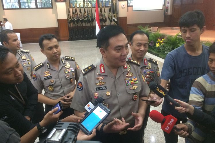 Kepala Divisi Humas Polri Irjen Pol Muhammad Iqbal di Gedung Rupatama Mabes Polri, Jakarta Selatan, Kamis (10/1/2019).