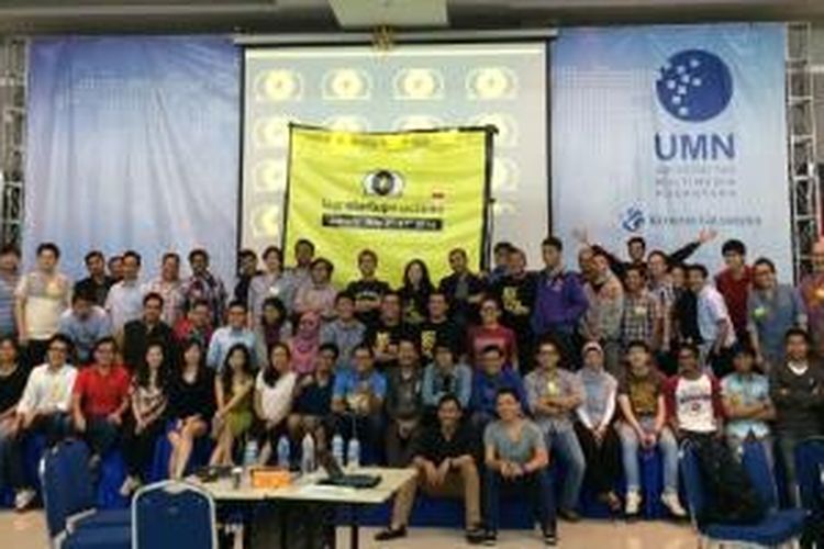 Para peserta Lean Startup Machine 2014 yang digelar di Universitas Multimedia Nusantara, Serpong, pada 9 hingga 11 Mei 2014.
