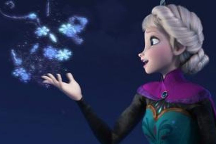 Adegan dalam film animasi Frozen.
