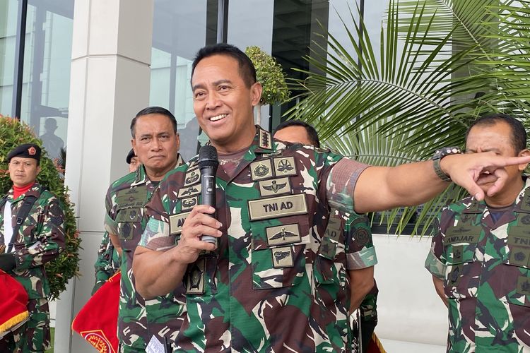 Panglima TNI Jenderal Andika Perkasa di Mabes TNI, Jakarta, Minggu (24/7/2022).