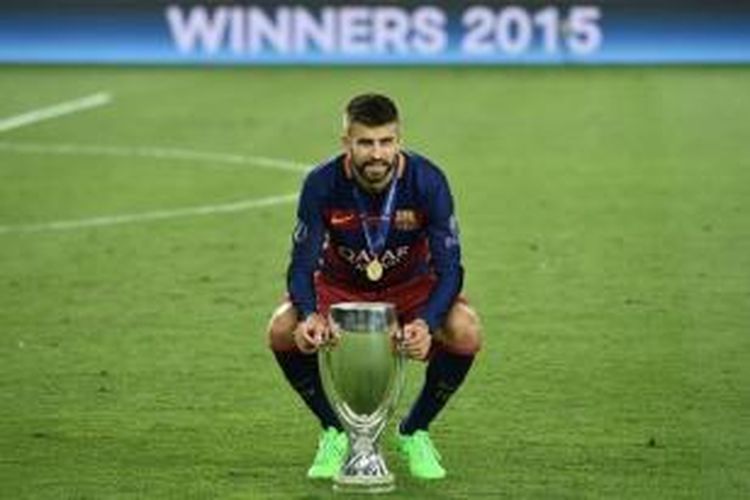 Pemain belakang Barcelona, Gerard Pique.