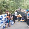 Mobil Logistik Ustaz Solmed Terbalik, Sopir Alami Luka