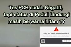 Tes PCR Negatif, Kapan Warna Status PeduliLindungi Berubah? Ini Penjelasan Kemenkes