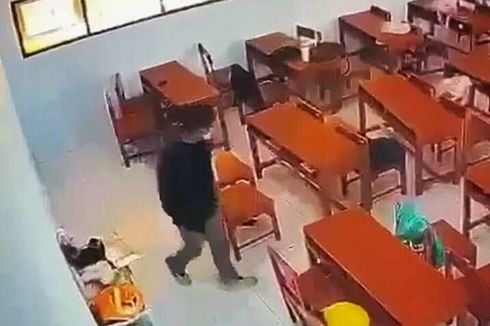 Pencuri Terekam CCTV di SMKN 1 Klaten, Beraksi Saat Kelas Ditinggalkan Siswa Upacara 17 Agustus