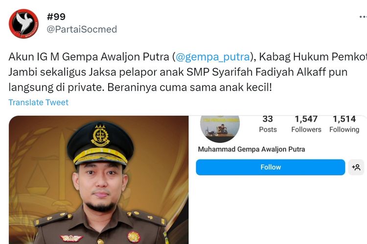 Kabag Hukum Pemkot Jambi, Muhammad Gempa Alwajon Putra, menjadi sorotan karena statusnya yang merupakan jaksa.