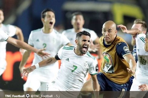 VIDEO, Gol Telat Riyad Mahrez Bawa Aljazair ke Final Piala Afrika 2019