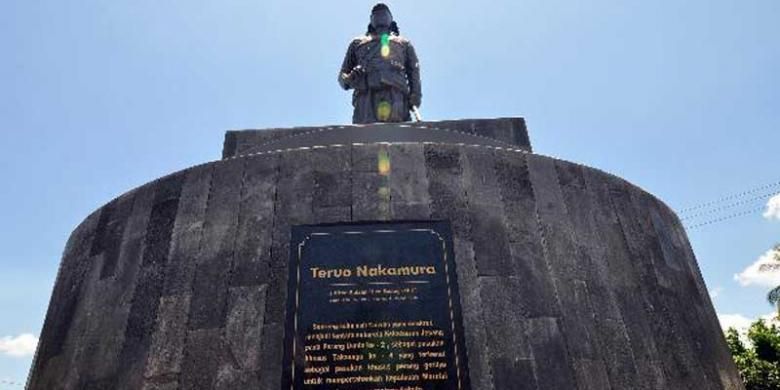 Monumen Teruo Nakamura di Morotai, Maluku Utara, Jumat (14/9/2012). Teruo Nakamura adalah suku asli Taiwan yang direkrut menjadi tentara sukarela kekaisaran Jepang pada perang dunia ke 2, Sebagai pasukan khusus perang gerilya untuk mempertahankan kepulauan Morotai dari gempuran tentara Sekutu.