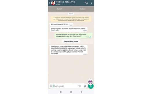 Beredar Pesan WhatsApp Atas Nama Wabup Malang Minta Sumbangan, Kadis Kominfo: Itu Hoaks