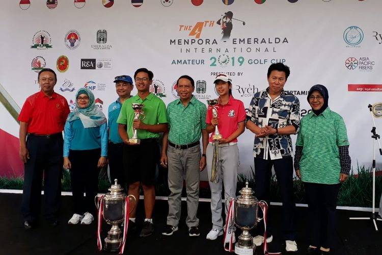 Menpora Zainudin Amali menutup secara resmi Perhelatan kejuaraan Menpora Emeralda Internasional Amateur Golf Cup 2019 oada Sabtu (26/10/2019). 