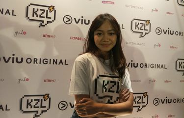 Fathia Izzati saat jumpa pers serial original Viu terbaru, KZL di kawasan Menteng, Jakarta Pusat, Rabu (24/10/2018).
