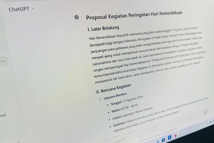 Cara membuat proposal 17 Agustus 2024 dengan ChatGPT.