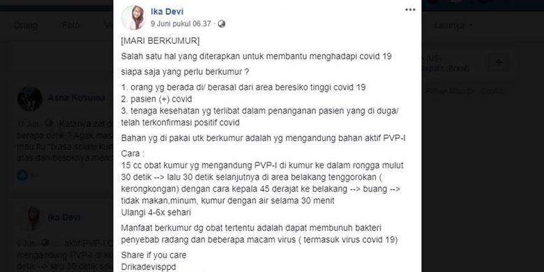 Obat kumur untuk membunuh virus corona