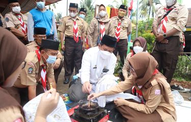 Anggota Pramuka dari 7 SLB di Jakarta Utara Pamerkan Produk Kreatif