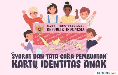 Ilustrasi Kartu Identitas Anak atau kartu KIA.
