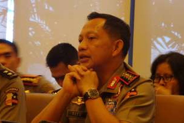 Kapolri Jenderal Pol Tito Karnavian saat berkunjung ke Kantor Kompas, Palmerah, Jakarta, Kamis (18/8/2016)