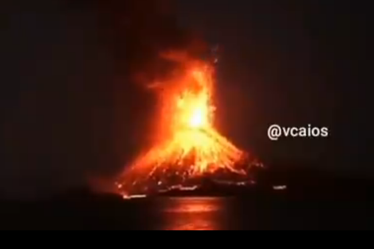 hoak video letusan krakatau