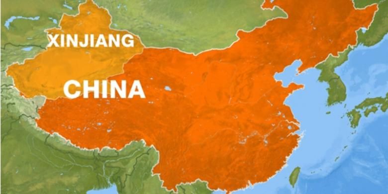 Peta Xinjiang.