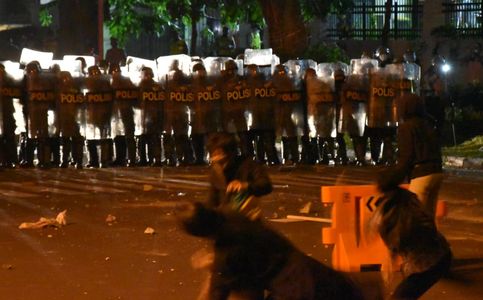 Protests on Job Creation Law in Indonesia’s West Java End in Chaos