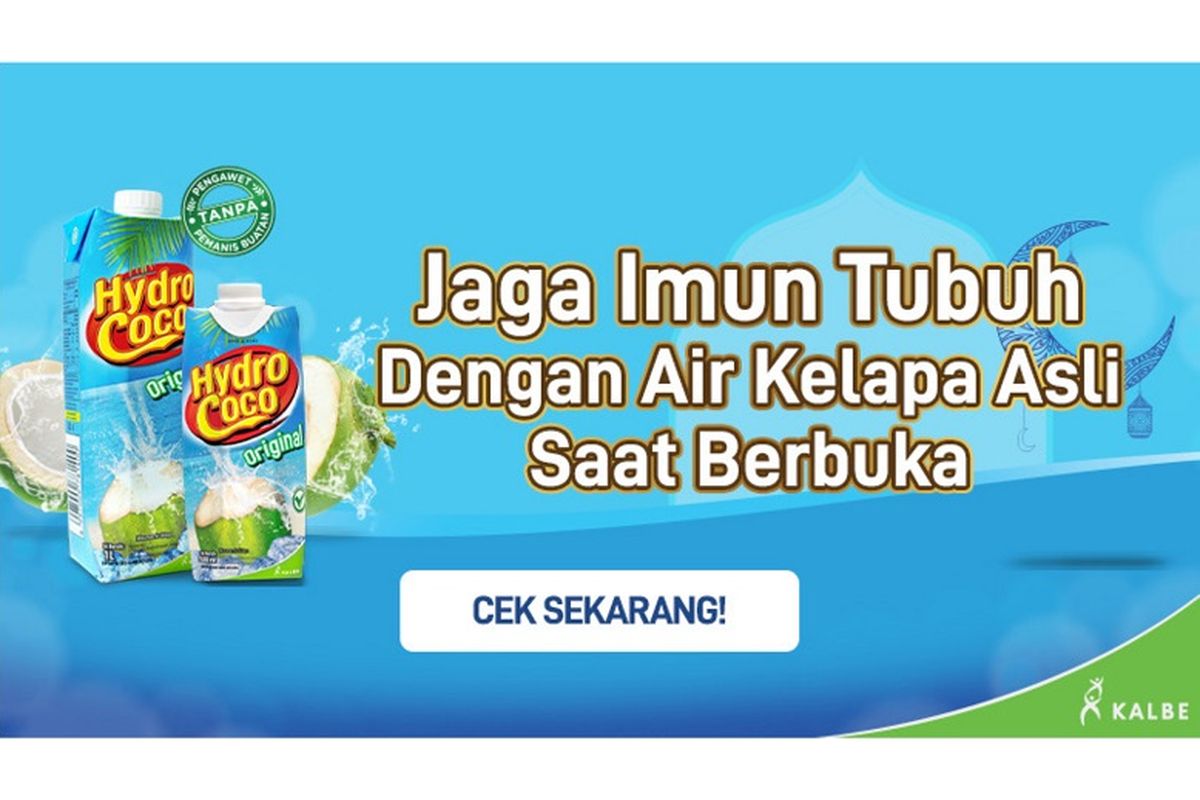Hydro Coco yang merupakan air kelapa asli. 