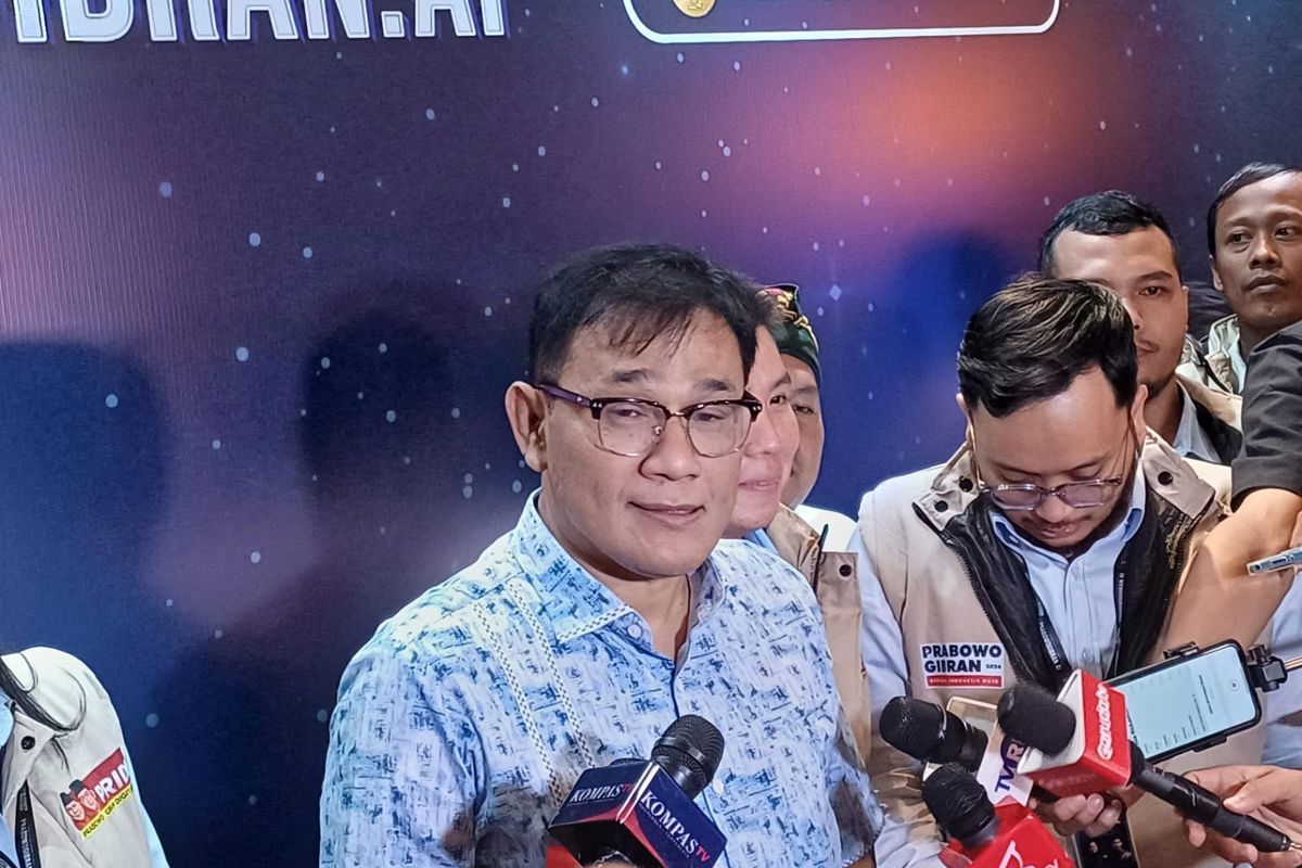 Wakil Ketua Dewan Pakar Tim Kampanye Nasional (TKN) Prabowo Subianto-Gibran Rakabuming Raka, Budiman Sudjatmiko di The Dharmawangsa Jakarta, Rabu (20/12/2023). 