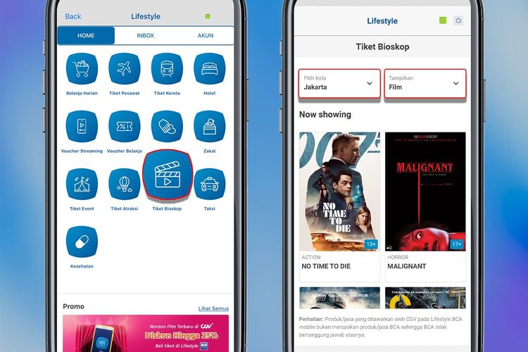 Cara beli tiket bioskop online dengan mudah lewat aplikasi BCA mobile