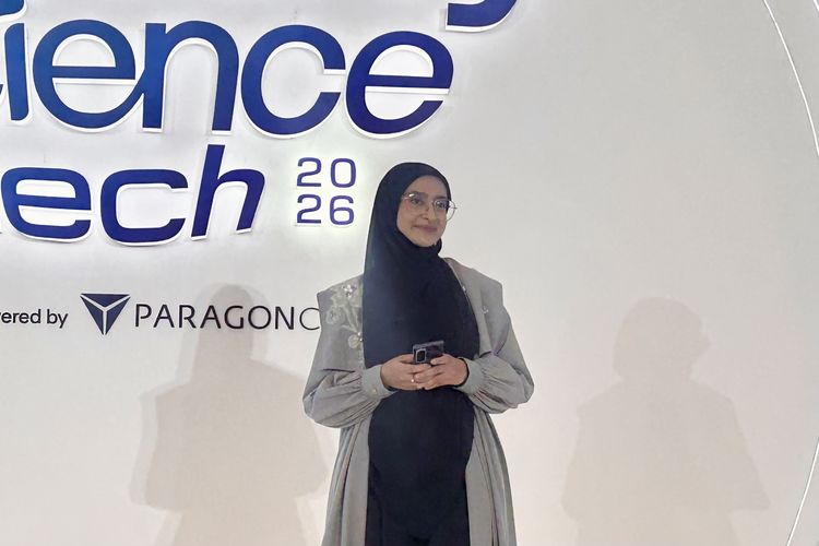 EVP & Global Chief Business Officer ParagonCorp, Amalia Sarah Santi dalam acara Paragon Beauty Science di Pondok Indah Mall 3, Jakarta Selatan, Kamis (22/1/2026).