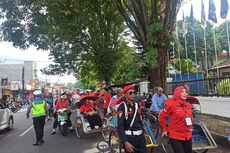 50 Bacaleg PDI-P Jember Daftar ke KPU Naik Becak Diiringi Musik Patrol, DPC Ungkap Maknanya