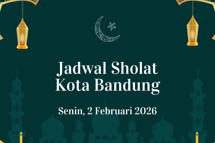 Jadwal Sholat Kota Bandung, Senin 2 Februari 2026