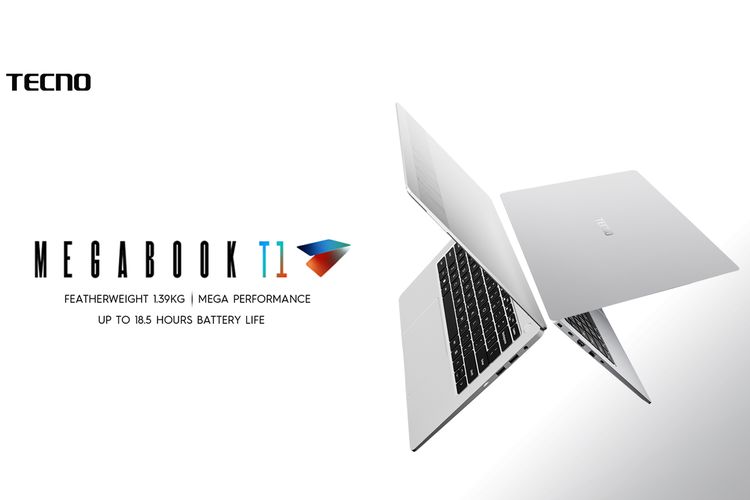 Ilustrasi laptop Tecno Megabook T1