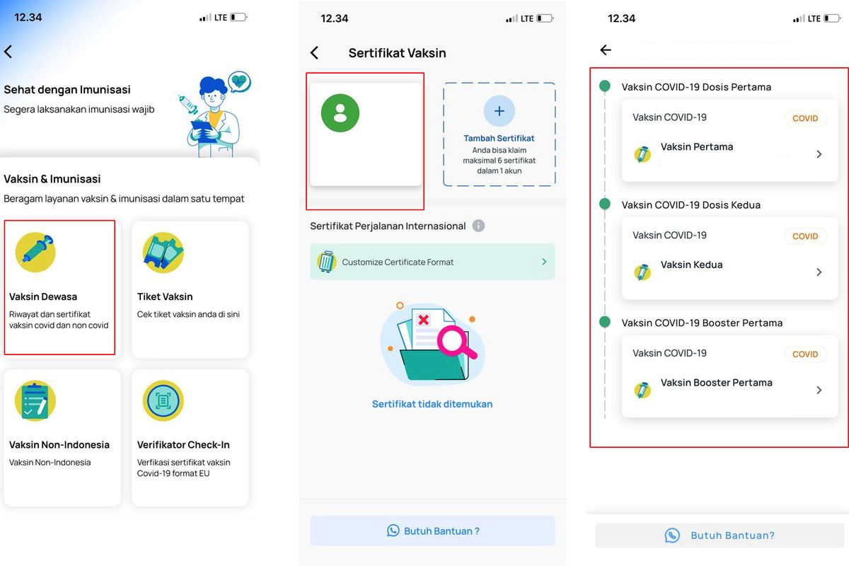 Cara cek dan unduh sertifikat vaksin Covid-19 di aplikasi SatuSehat Mobile.