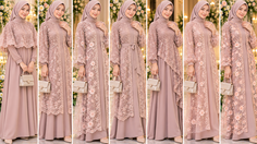 15 Model Outer Brokat untuk Gamis, Modern dan Anggun