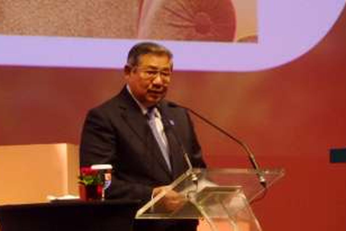 Presiden keenam RI Susilo Bambang Yudhoyono dalam sambutannya di acara 