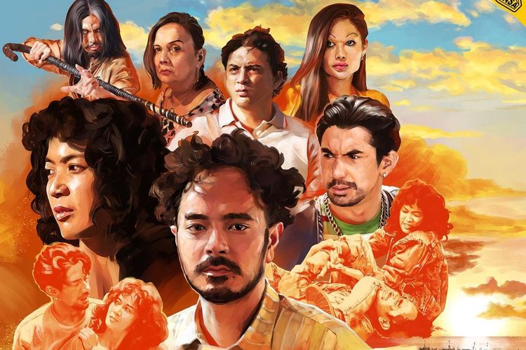 Marthino Lio, Ladya Cheryl, Sal Priadi, Reza Rahadian, dan Ratu Felisha dalam poster Seperti Dendam, Rindu Harus Dibayar Tuntas