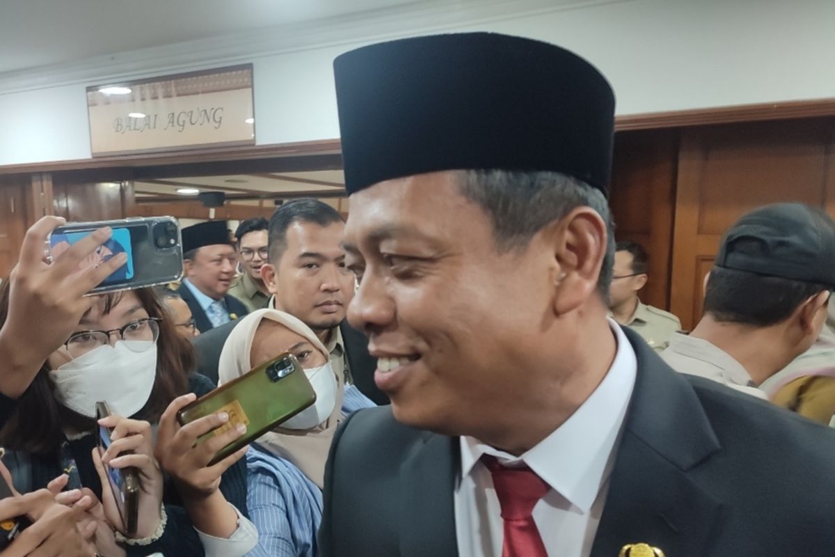 Sekretaris Daerah (Sekda) DKI Jakarta Joko Agus Setyono usai pelantikan 20 pejabat eselon II DKI Jakarta di Balai Kota, Gambir, Jakarta, Selasa (21/3/2023). 