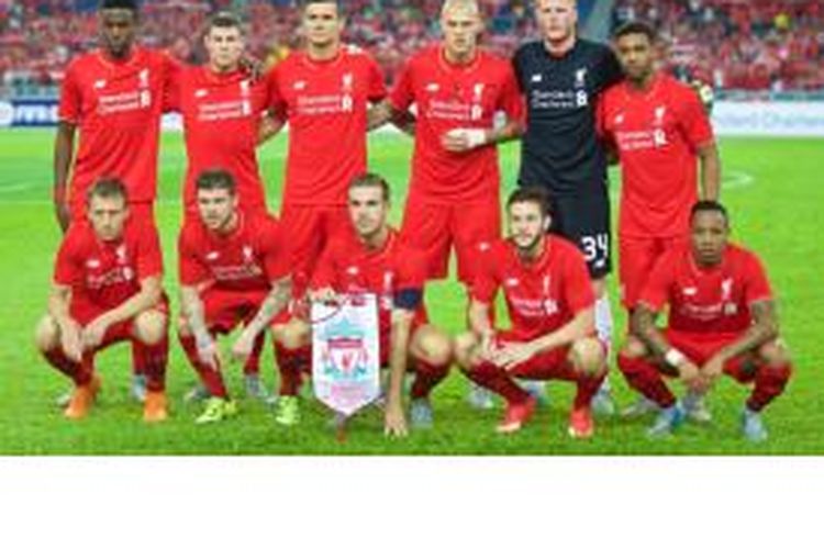 Skuad Liverpool berpose jelang lawan Malaysia XI, Jumat (24/7/2015).