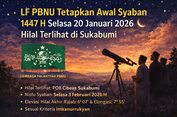 PBNU Tetapkan Awal Syaban 1447 H Selasa 20 Januari 2026, Hilal Terlihat di Sukabumi
