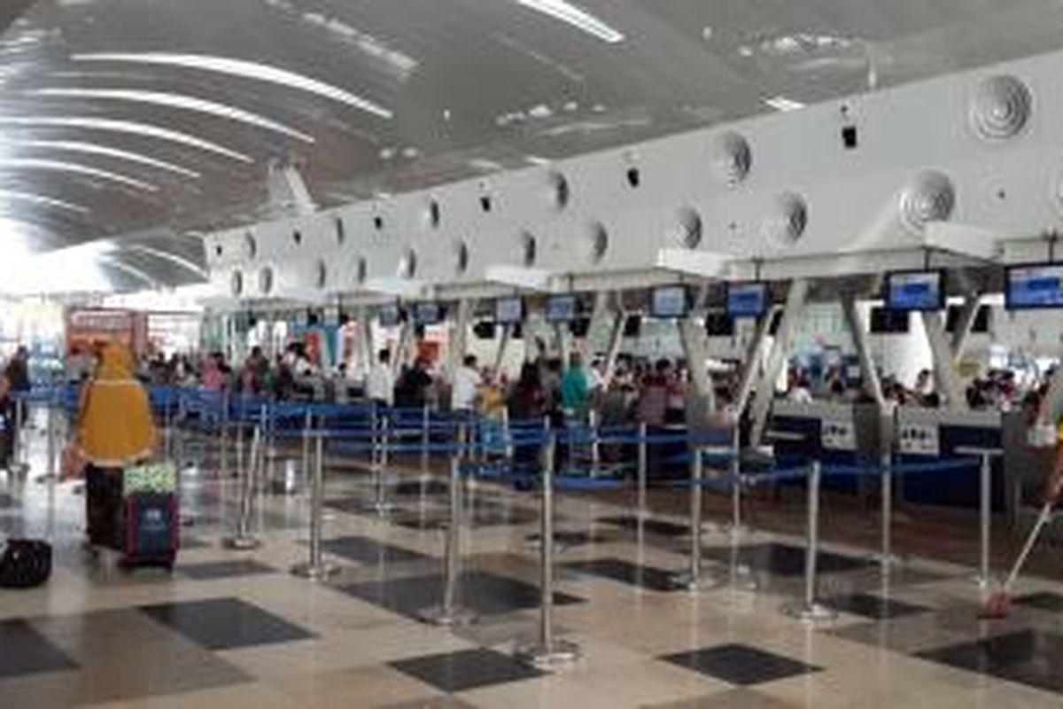 Check in counter, Bandar Udara International, Kuala Namu, Deli Serdang, Sumatera Utara.