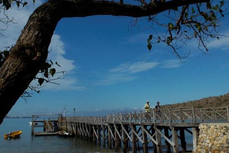 Dermaga Loh Liang di Pulau Komodo, Labuan Bajo, Nusa Tenggara Timur.