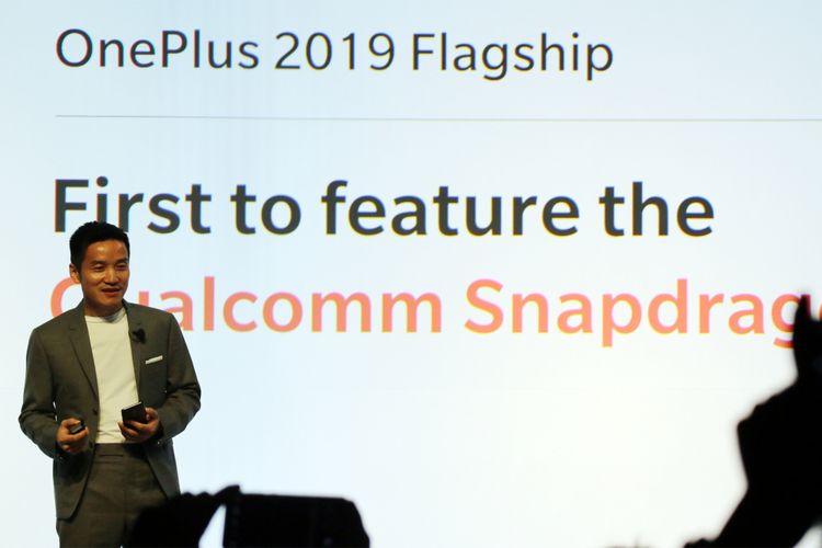 Pendiri dan CEO Pete Lau tentang ponsel OnePlus akan jadi yang pertama menggunakan chipset Qualcomm Snapdragon 855 dalam acara Snapdragon Tech Summit 2018 di Maui, Hawaii, Rabu (5/12/2018).